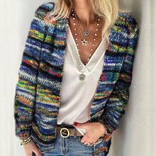 Load image into Gallery viewer, Women's Rainbow Striped Cardigan