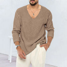 Load image into Gallery viewer, Men's V-neck Long-sleeve Sweater