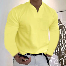 Load image into Gallery viewer, Athletic Long Sleeve V-Neck T-Shirt