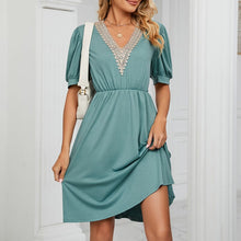 Load image into Gallery viewer, V-neck Long Pocket Casual Dress