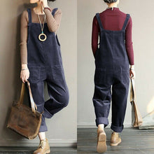 Load image into Gallery viewer, Wide Leg Corduroy Overalls