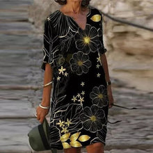 Load image into Gallery viewer, Vintage V Neck Dress