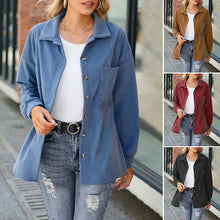 Load image into Gallery viewer, Buttoned Long Sleeve Check Jacket