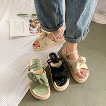 Load image into Gallery viewer, Elegant Bow Sandals with Platform Soles for Women