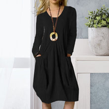 Load image into Gallery viewer, Pocket Solid Color Dress