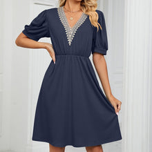 Load image into Gallery viewer, V-neck Long Pocket Casual Dress