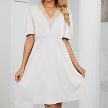 Load image into Gallery viewer, V-neck Long Pocket Casual Dress