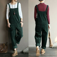 Load image into Gallery viewer, Wide Leg Corduroy Overalls