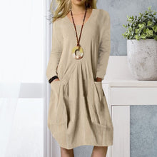 Load image into Gallery viewer, Pocket Solid Color Dress