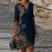 Load image into Gallery viewer, Vintage V Neck Dress