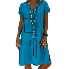 Load image into Gallery viewer, Short Sleeve Printed Women's Dress