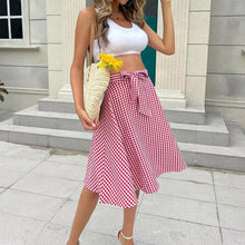 Load image into Gallery viewer, Gingham Print Skirt