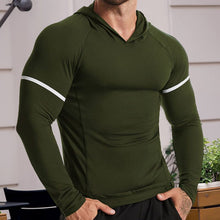 Load image into Gallery viewer, Long Sleeve Workout Hoodie Shirts for Men