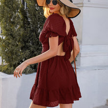 Load image into Gallery viewer, High Waist Open Back Temperament Dress