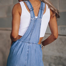 Load image into Gallery viewer, Sleeveless Denim Bib Pants