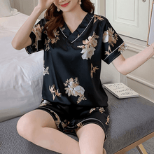 Load image into Gallery viewer, Two-piece Ice Silk Printed Home Clothes