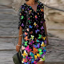 Load image into Gallery viewer, Vintage V Neck Dress