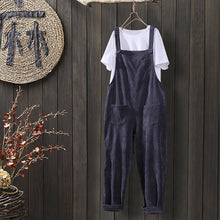 Load image into Gallery viewer, Wide Leg Corduroy Overalls