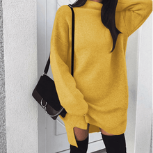 Load image into Gallery viewer, Turtleneck Slit Sweater