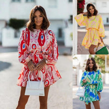 Load image into Gallery viewer, Balloon Sleeve Waist Dress