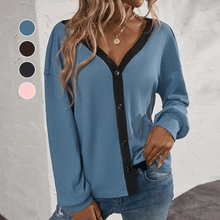 Load image into Gallery viewer, Women's V-Neck Cropped Cardigan Sweaters