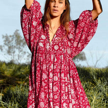 Load image into Gallery viewer, Floral String Loose Dress