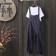 Load image into Gallery viewer, Wide Leg Corduroy Overalls