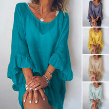 Load image into Gallery viewer, Ruffled Linen Dress