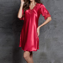 Load image into Gallery viewer, Faux Silk Pajama Dress