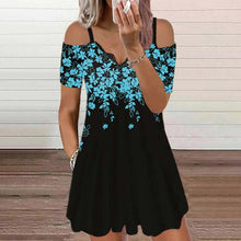 Load image into Gallery viewer, Women's Lace V-Nck Floral Print Sexy Dress