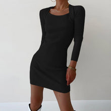 Load image into Gallery viewer, Square Neck Slim Dress