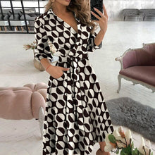 Load image into Gallery viewer, V-neck Printed Dress
