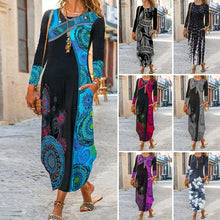 Load image into Gallery viewer, Ethnic Print Long Sleeve Dress