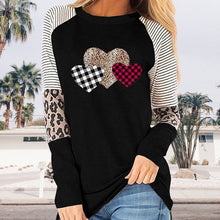 Load image into Gallery viewer, Long Sleeve Paneled Casual Crewneck T-Shirt