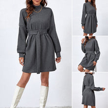 Load image into Gallery viewer, Long Sleeve Belt Dress