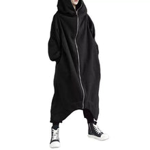Load image into Gallery viewer, Unisex Long Sleeve Hooded Long Coat