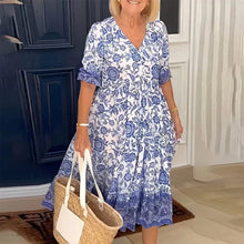 Load image into Gallery viewer, V Neck Floral Print Dress