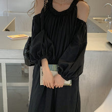 Load image into Gallery viewer, Off Shoulder Balloon Sleeve Dress