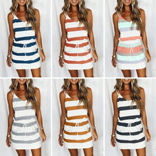 Load image into Gallery viewer, Suspender Striped Dress