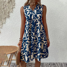 Load image into Gallery viewer, Notched Neck Tiered Dress