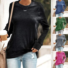 Load image into Gallery viewer, Crew Neck Solid Color Sweatshirt