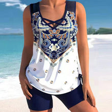 Load image into Gallery viewer, Plus Size Conservative Print Swimsuit
