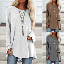 Load image into Gallery viewer, Round Neck Long Sleeve Oversized T-Shirt