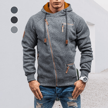 Load image into Gallery viewer, Men's Hooded Side Zip Cationic Sweatshirt