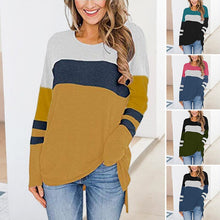 Load image into Gallery viewer, Long-sleeve Paneled Crewneck T-shirt