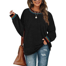 Load image into Gallery viewer, Women's Solid Color Round Neck Loose Sweatshirt