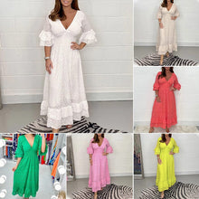 Load image into Gallery viewer, Loose High Waist Embroidered Dress