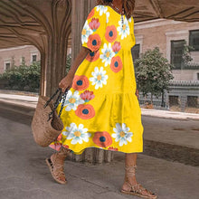 Load image into Gallery viewer, Casual Print Patchwork Dresses