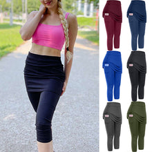 Load image into Gallery viewer, Fake Two-Piece Yoga Culottes