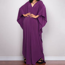 Load image into Gallery viewer, Loose V neck Plus Size Long Solid Color Bikini Cover-Up